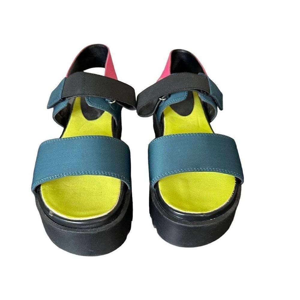 Urban Outfitters Colorful Elastic Platform Sandles Shoes US Size 6 - Picture 4 of 7